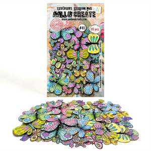 AALL & CREATE Ephemera Die Cuts Bits and Pieces- Whimsy, Flutters, Lollipop, Wings, Confetti, Cats, Pups, Whiskers, Life, Dream, Mosaic