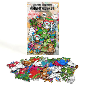 AALL & CREATE Ephemera Die Cuts Bits and Pieces- Whimsy, Flutters, Lollipop, Wings, Confetti, Cats, Pups, Whiskers, Life, Dream, Mosaic
