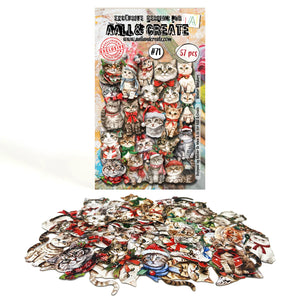 AALL & CREATE Ephemera Die Cuts Bits and Pieces- Whimsy, Flutters, Lollipop, Wings, Confetti, Cats, Pups, Whiskers, Life, Dream, Mosaic
