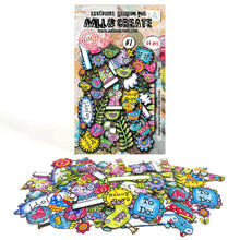 Load image into Gallery viewer, AALL &amp; CREATE Ephemera Die Cuts Bits and Pieces- Whimsy, Flutters, Lollipop, Wings, Confetti, Cats, Pups, Whiskers, Life, Dream, Mosaic
