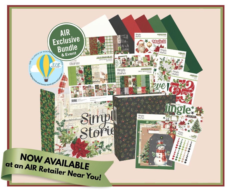 AIR Simple Stories Simple Vintage Believe Christmas Bundle includes Modified Add on Bundle