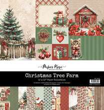 Load image into Gallery viewer, Paper Rose- Christmas Cheer, Christmas Holly, Christmas Tree Farm Paper Collections and Embossed Die Cuts
