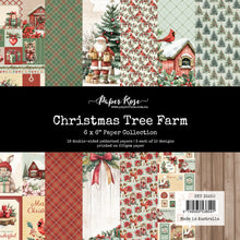 Load image into Gallery viewer, Paper Rose- Christmas Cheer, Christmas Holly, Christmas Tree Farm Paper Collections and Embossed Die Cuts
