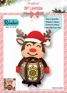 Crafttreat Holiday Lanterns- Santa, Snowman, Penguin, Tree, Ornament, Angel, Mrs Claus, Gnome, Rudolph, House
