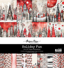 Load image into Gallery viewer, Paper Rose- Happy Stitches, Heartwood House, Heart &amp; Home, Holiday Fun, Home for Christmas, Inky Splash, Inky Color, Jolly Holidays Paper Collections, 6x6, Embossed Die Cuts
