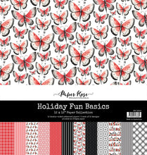 Load image into Gallery viewer, Paper Rose- Happy Stitches, Heartwood House, Heart &amp; Home, Holiday Fun, Home for Christmas, Inky Splash, Inky Color, Jolly Holidays Paper Collections, 6x6, Embossed Die Cuts
