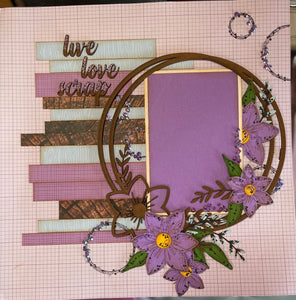 Custom Inspiration Inn Bloom 2 page Layout with pre-cut pieces