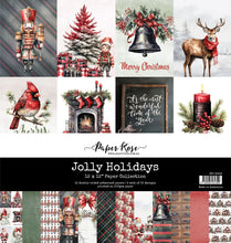 Load image into Gallery viewer, Paper Rose- Happy Stitches, Heartwood House, Heart &amp; Home, Holiday Fun, Home for Christmas, Inky Splash, Inky Color, Jolly Holidays Paper Collections, 6x6, Embossed Die Cuts
