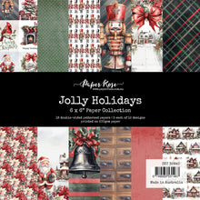 Load image into Gallery viewer, Paper Rose- Happy Stitches, Heartwood House, Heart &amp; Home, Holiday Fun, Home for Christmas, Inky Splash, Inky Color, Jolly Holidays Paper Collections, 6x6, Embossed Die Cuts
