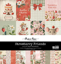 Load image into Gallery viewer, Paper Rose-  Strawberry Friends, Summer Bouquet, Summer Party, Summer Days, Tropical Summer, Sunflower Garden, Winter Stroll, Weekend Adventure, Winter Rose, Violet Garden Paper Collections, Embossed Die Cuts

