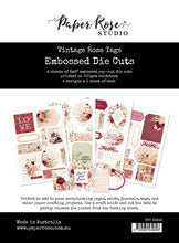 Load image into Gallery viewer, Paper Rose- Vintage Backgrounds, Vintage Rose, Wedding Blooms, Wedding Joy, White Christmas, Gnomes, Winter Blooms, Winter Gathering, Winter Woods, Woodland Christmas, Sentiment Sheets Paper Collections, Embossed Die Cuts
