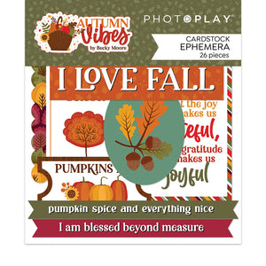 Photoplay AUTUMN VIBES Collection Pack, Ephemera, Variety Cardstock Pack