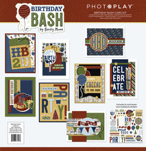 Load image into Gallery viewer, Photoplay Birthday Bash Card Kit, Collection Pack, Variety Card Stock, Ephemera, Card Kit Sticker Sheet
