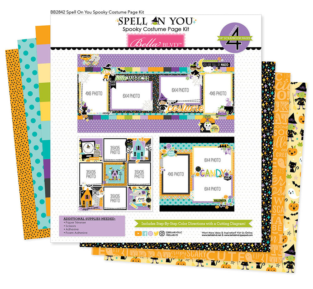 Bella Blvd Layout Kit- Spooky Costume- Spell on You