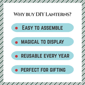 Crafttreat Holiday Lanterns- Santa, Snowman, Penguin, Tree, Ornament, Angel, Mrs Claus, Gnome, Rudolph, House