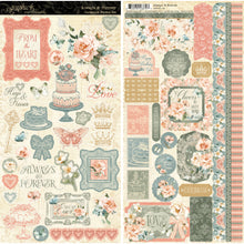 Load image into Gallery viewer, Graphic 45 Always &amp; Forever Wedding Collection Kit Ephemera, Chipboard, Stickers, Patterns &amp; Solids
