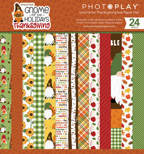 Photoplay Gnome for the Holidays THANKSGIVING Ephemera, 6 x 6 Paper Pad