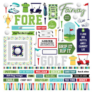 Photoplay GOLF Collection Pack, Paper, Stickers, Variety Pack