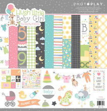 Load image into Gallery viewer, Photoplay HUSH LITTLE BABY GIRL/BOY Ephemera, Baby Girl Collection Pack, To The Moon and Back Ephemera
