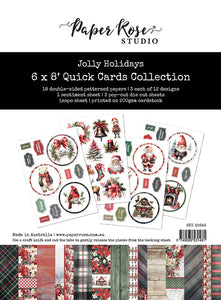 Paper Rose - 6 x 8 Quick Cards - Christmas Time and Jolly Holidays