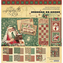 Load image into Gallery viewer, Graphic 45 Letters to Santa 12 x 12 Collection Pack, Ephemera, 8x8 Paper Pad
