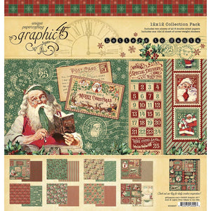 Graphic 45 Letters to Santa 12 x 12 Collection Pack, Ephemera, 8x8 Paper Pad