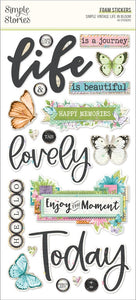 Simple Stories Life In Bloom Collection Kit, Card Kit, Foam Stickers