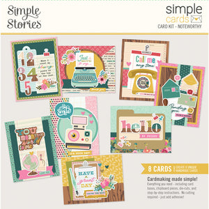 Simple Stories Card Kits- Noteworthy, Snow Pine Lodge, Linen Market, Meadow Flowers, Summer Snapshots, Wish You Were Here, Here & There, Pack Your Bags, Winter Wonder, Cider & Donuts, Yuletide, Santa's Village, Holly Jolly