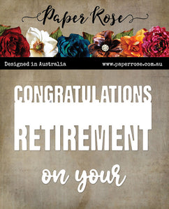 Paper Rose Congratulations Dies- Anniversary, Baby, Wedding, Graduation, Retirement