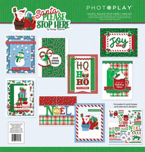 Load image into Gallery viewer, Photoplay SANTA PLEASE STOP HERE Collection Pack, Ephemera, Variety Cardstock Pack, Card Kit, Card Kit Stickers
