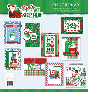 Photoplay SANTA PLEASE STOP HERE Collection Pack, Ephemera, Variety Cardstock Pack, Card Kit, Card Kit Stickers