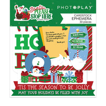 Load image into Gallery viewer, Photoplay SANTA PLEASE STOP HERE Collection Pack, Ephemera, Variety Cardstock Pack
