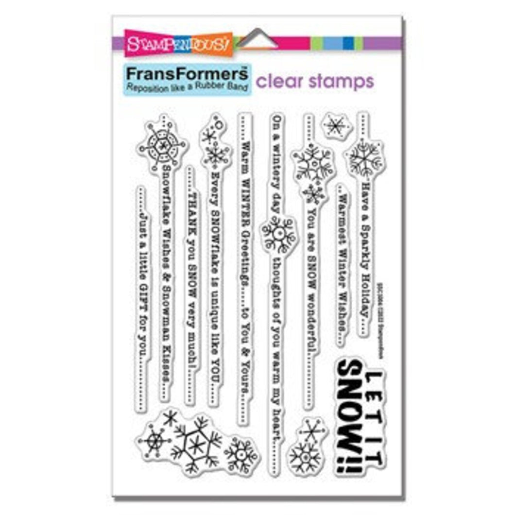 Stampendous FransFormers Snow Lines Stamp Set