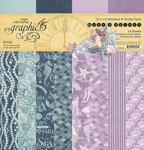 Graphic 45 Make a Splash Collection Kit, Patterns & Solids & Ephemera