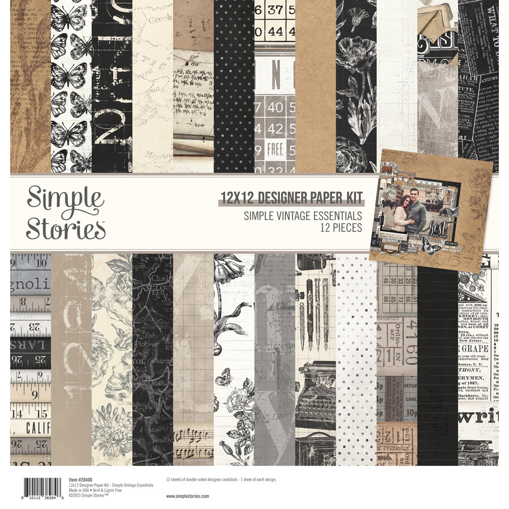 Simple Stories Simple Vintage Essentials Collection Pack, Ephemera, Foam Stickers