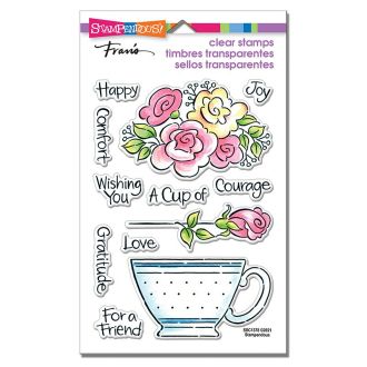 Stampendous Pop Rose Tea Cup Stamp Set