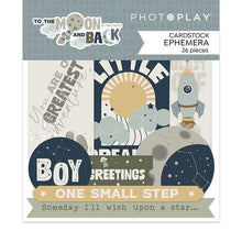 Load image into Gallery viewer, Photoplay HUSH LITTLE BABY GIRL/BOY Ephemera, Baby Girl Collection Pack, To The Moon and Back Ephemera
