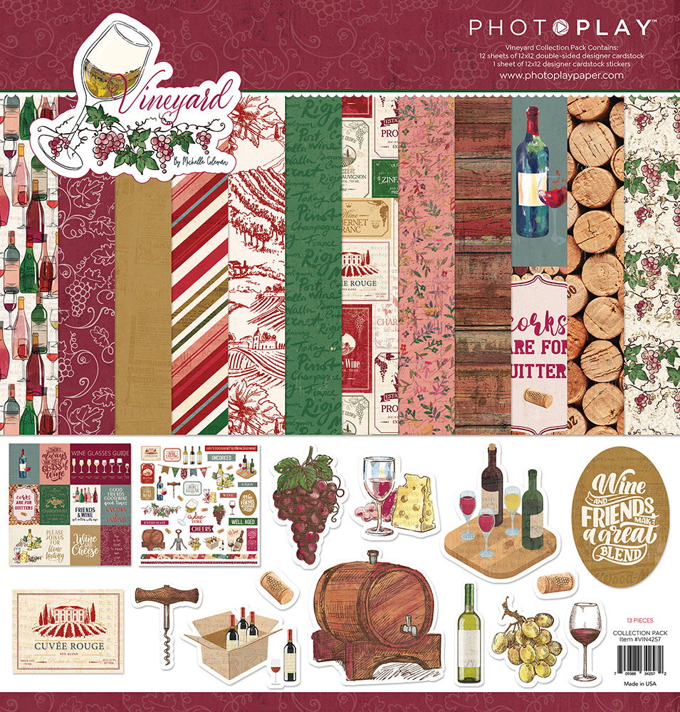 Photoplay VINEYARD Collection Pack, Ephemera, Variety Cardstock Pack