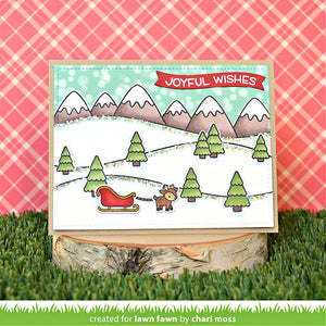 Lawn Fawn Over the Mountain Borders Stamp Set, Die