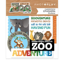 Load image into Gallery viewer, Photoplay A DAY AT THE ZOO  Collection Paper Pack, Ephemera, Variety Cardstock Pack
