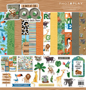 Photoplay A DAY AT THE ZOO  Collection Paper Pack, Ephemera, Variety Cardstock Pack