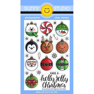 Sunny Studio Holiday Christmas Stamps, Dies- Holiday Style Fall Friends, Christmas Critters, Deck The Halls, Lacy Snowflake Die, Holiday Express