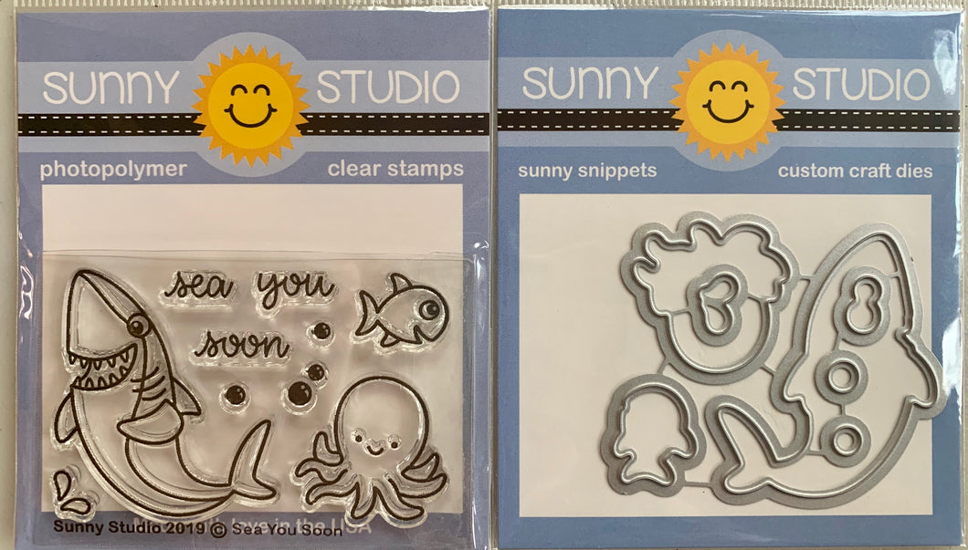 Sunny Studio Sea You Soon Stamp and Die Set