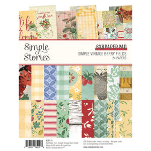 Simple Stories Simple Vintage Berry Fields Collection Pack, Ephemera, Foam Stickers, 6x8 Pad