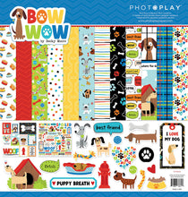 Load image into Gallery viewer, Photoplay BOW WOW Dog 12 x 12 Collection Pack, Ephemera, Stamp, Die, Stencil
