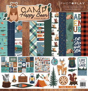 Photoplay CAMP HAPPY BEAR 12 x 12 Collection Pack, Ephemera