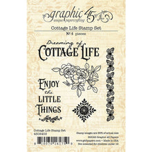 Load image into Gallery viewer, Graphic 45 -Cottage Life Collection 12 x 12 Collection Pack, Stamps, Journaling Cards, Ephemera, 8x8 Paper Pad
