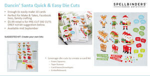Dancin' Santa Cut Out Pieces- 10 cards Spellbinders