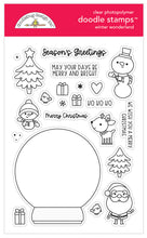 Load image into Gallery viewer, Doodlebug Winter Wonderland Snowglobe Stamp and Die Set from Let it Snow Collection
