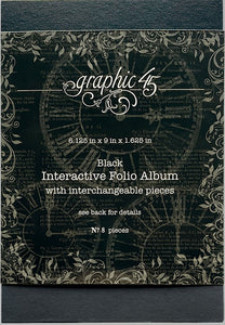 Graphic 45 Album in A Box- Black, Ivory; Interactive Folio Album Ivory or Black